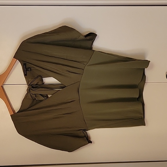 Banana Republic Dolman Tie Neck Surplice Top - Picture 1 of 5